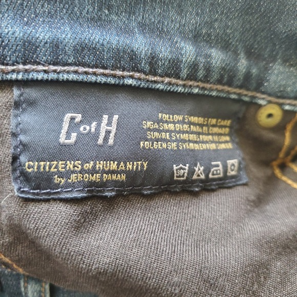 Citizens of Humanity Phoebe Slim Straight Crop Jeans Dark Wash Women's Size 27 - Picture 6 of 16